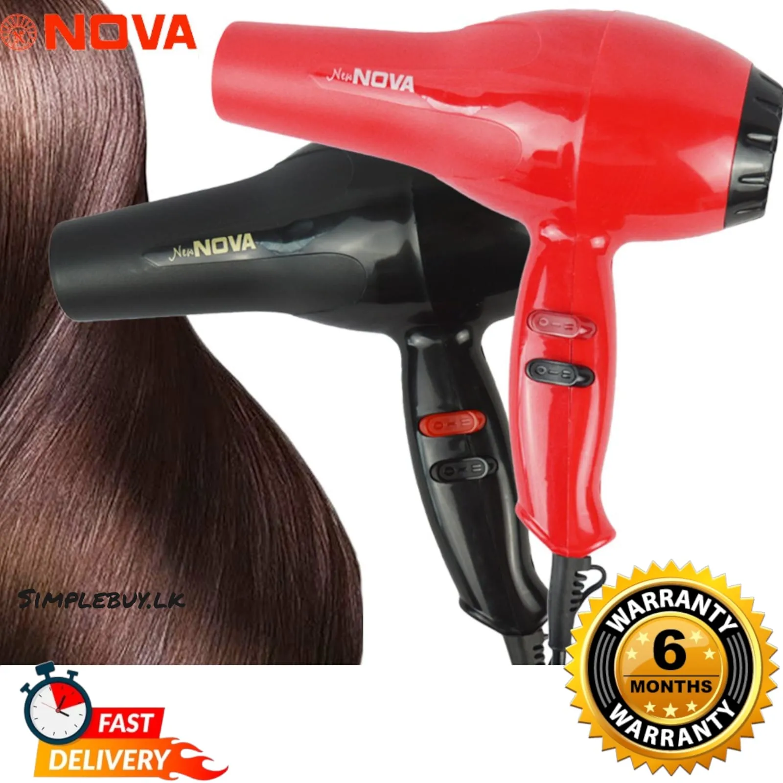 NOVA NV-6130 Professional Multi Purpose Hair Dryer (1800W)
