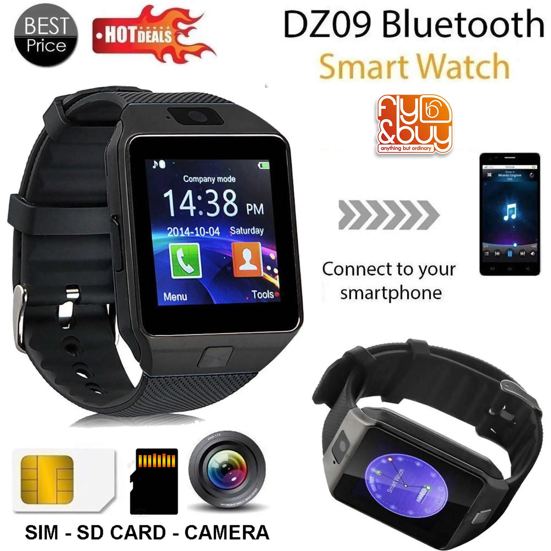 Generic DZ09 Smart Watch Bluetooth SIM for Android