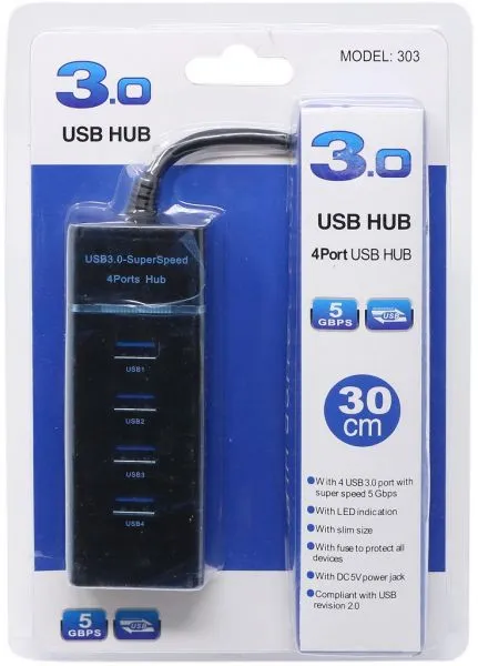 Generic USB 3.0 Hub 4 Ports High Speed