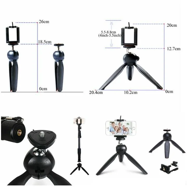 Yunteng Mini Tripod Stand for Phones & Digi Cams - Black - image 4
