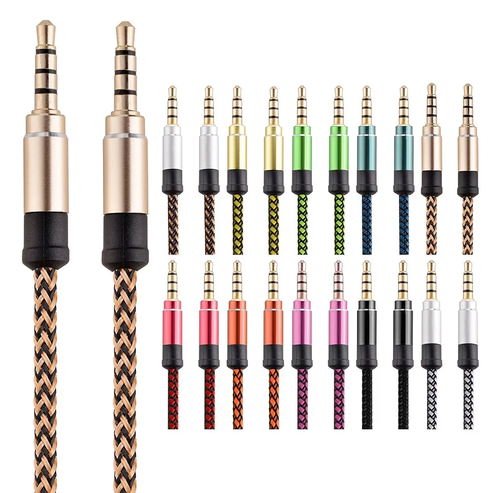 Generic 3.5 Jack Audio Cable Male to Male Cloth Audio Aux - image 5