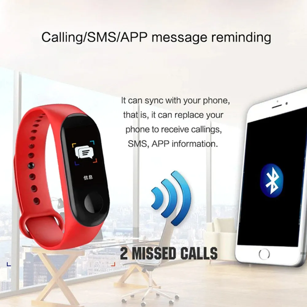 Generic Smart Mens Watch Pedometer Heart Rate Blood Pressure - image 6