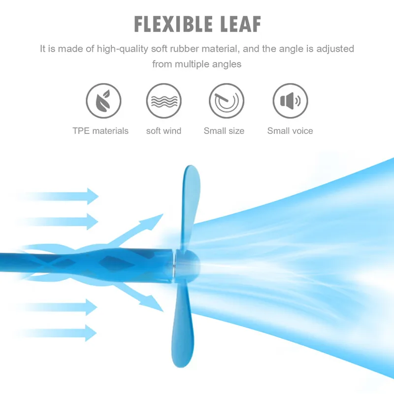 Generic Mini USB Fan Flexible Portable