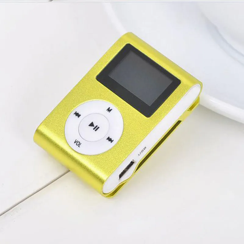 Orange Portable Mini MP3 Player with Headphone
