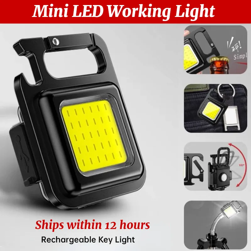 CLAKAP COB Small Flashlight 800 Lumens Rechargeable