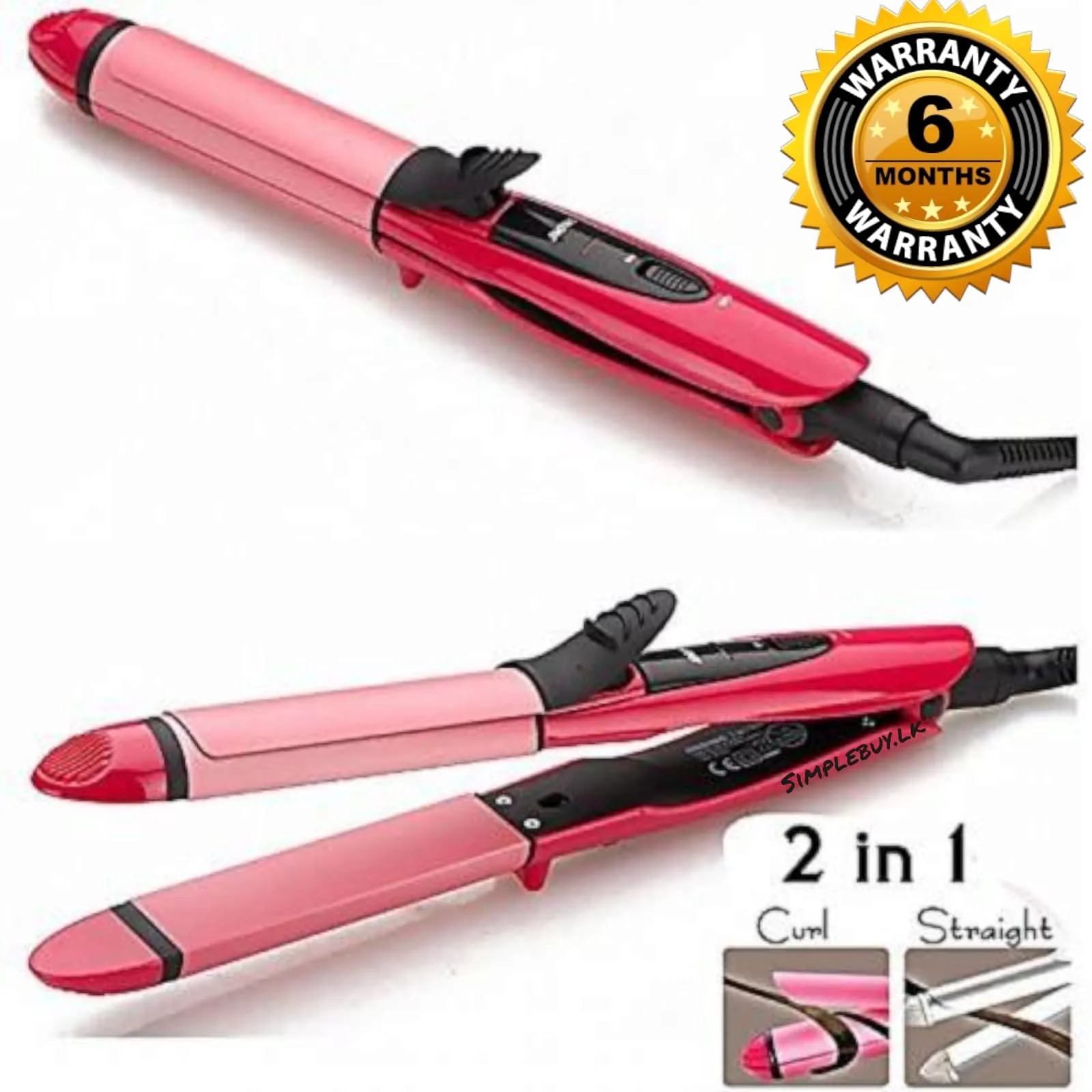 Nova Professional 2 in 1 Hair Straightener & Curler
