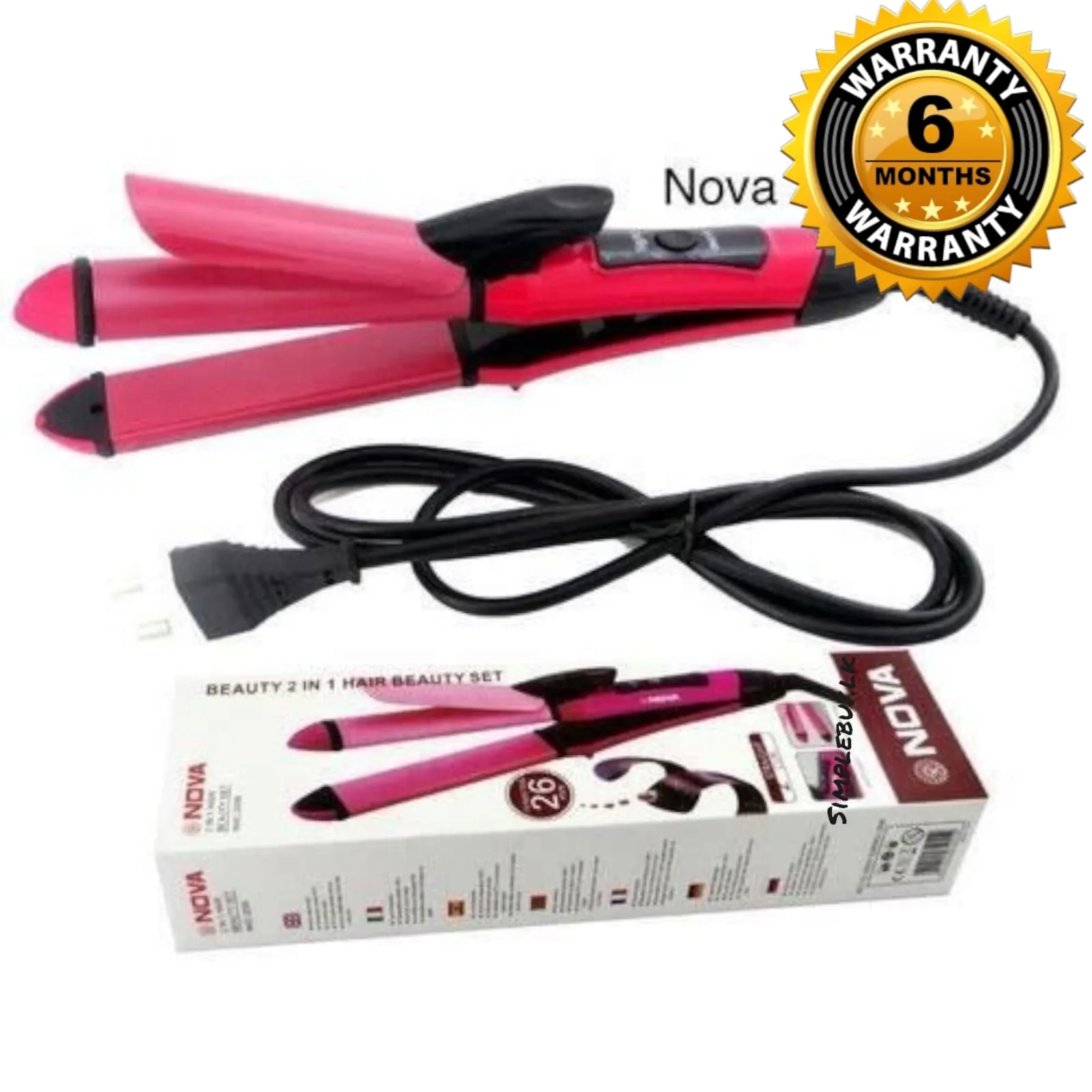 Nova 2 in 1 Hair Set Hair Curler and Hair Straightener