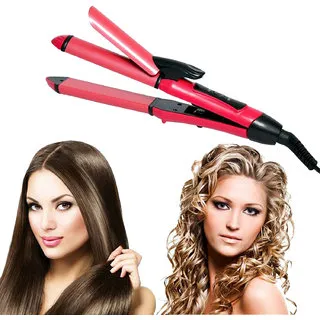 NOVA NHC-2009 2 in 1 Hair Curler and Straightener