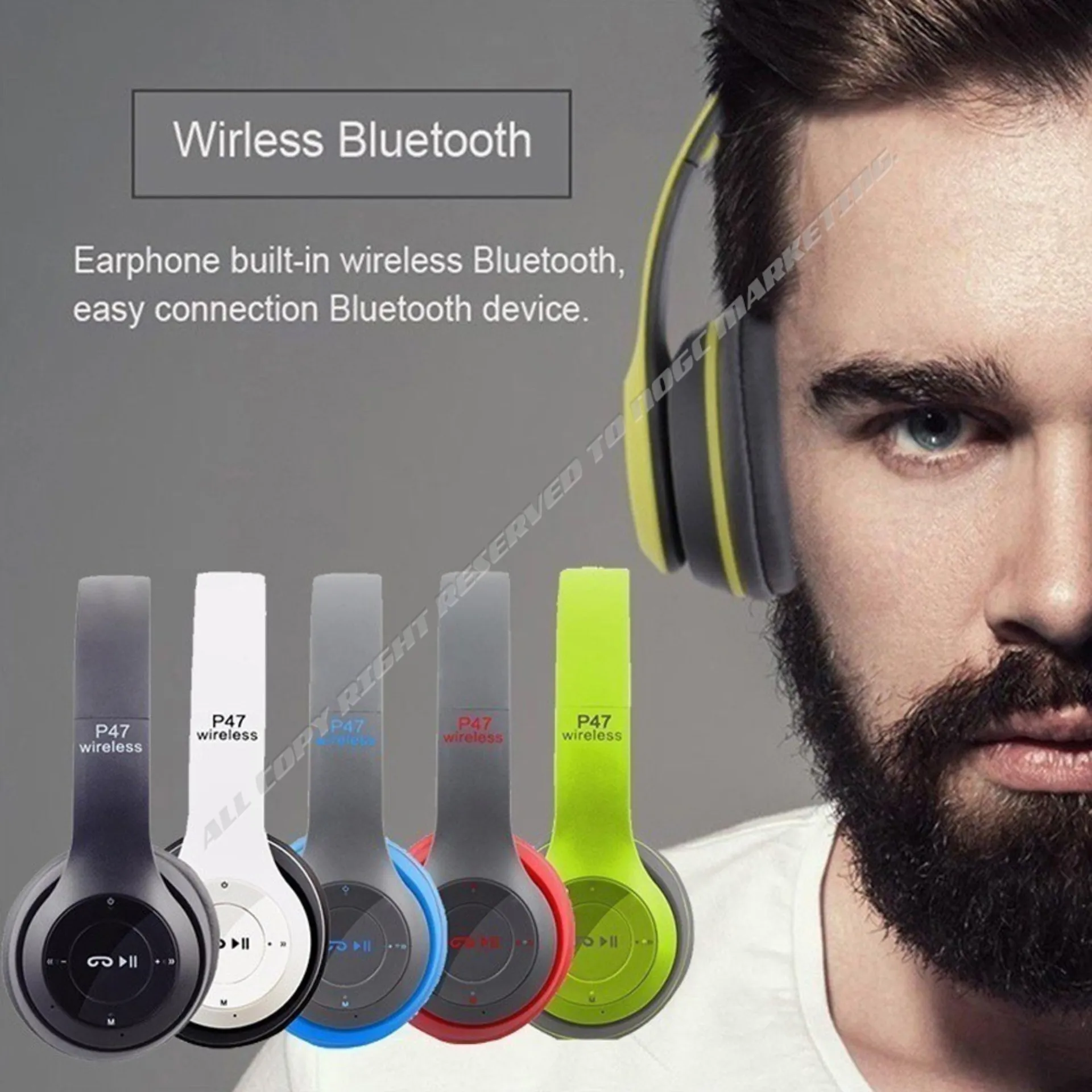 P47 Bluetooth 4.1 Wireless Headband Earphone - image 6