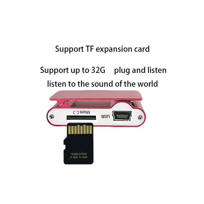 Generic Stylish Mirror Portable MP3 Player Mini Clip - image 8