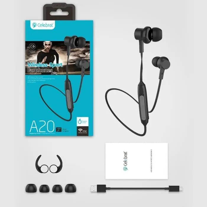 Celebrat A20 Wireless Magnetic Handsfree Earphones