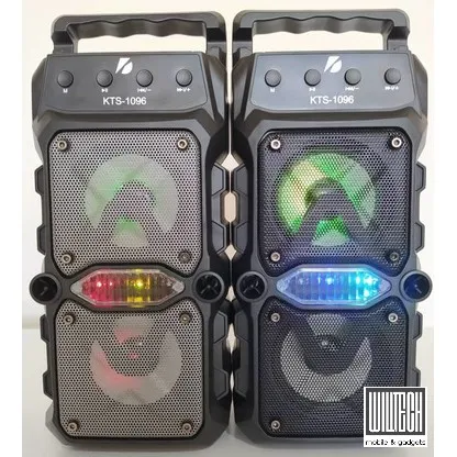 KTS KTS-1096 3x2 Inch Twin Loudspeakers Portable Bluetooth Speaker