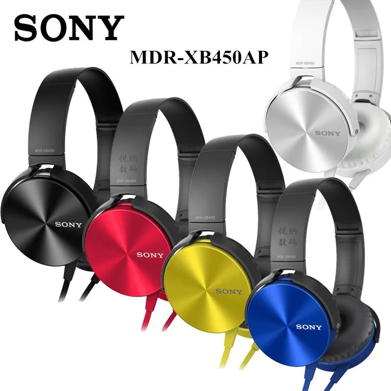 Red On-Ear EXTRA BASS Headphones with Mic