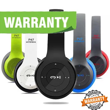 P47 Bluetooth Headphone Wireless Headband Red - image 5