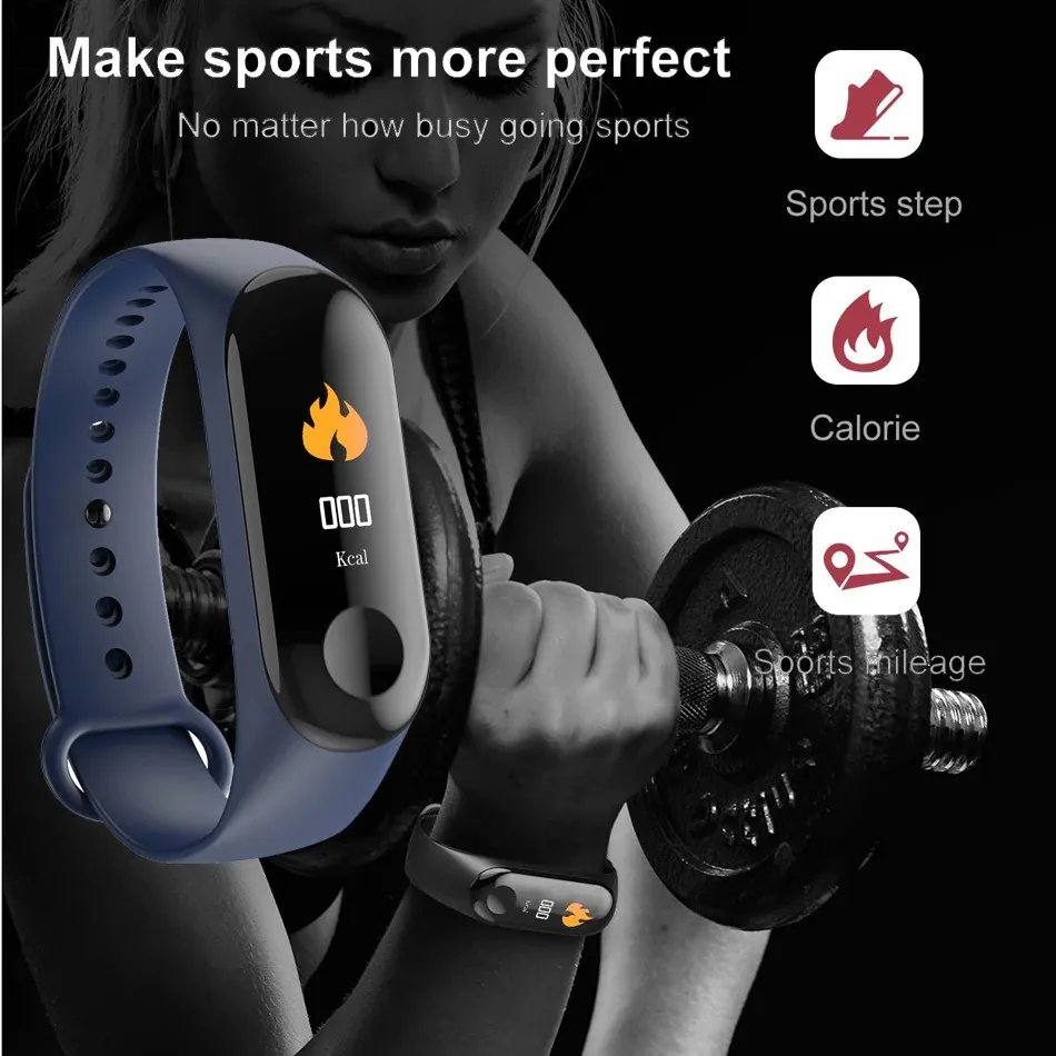 Generic Smart Mens Watch Multicolor Pedometer Heart Rate Blood - image 8
