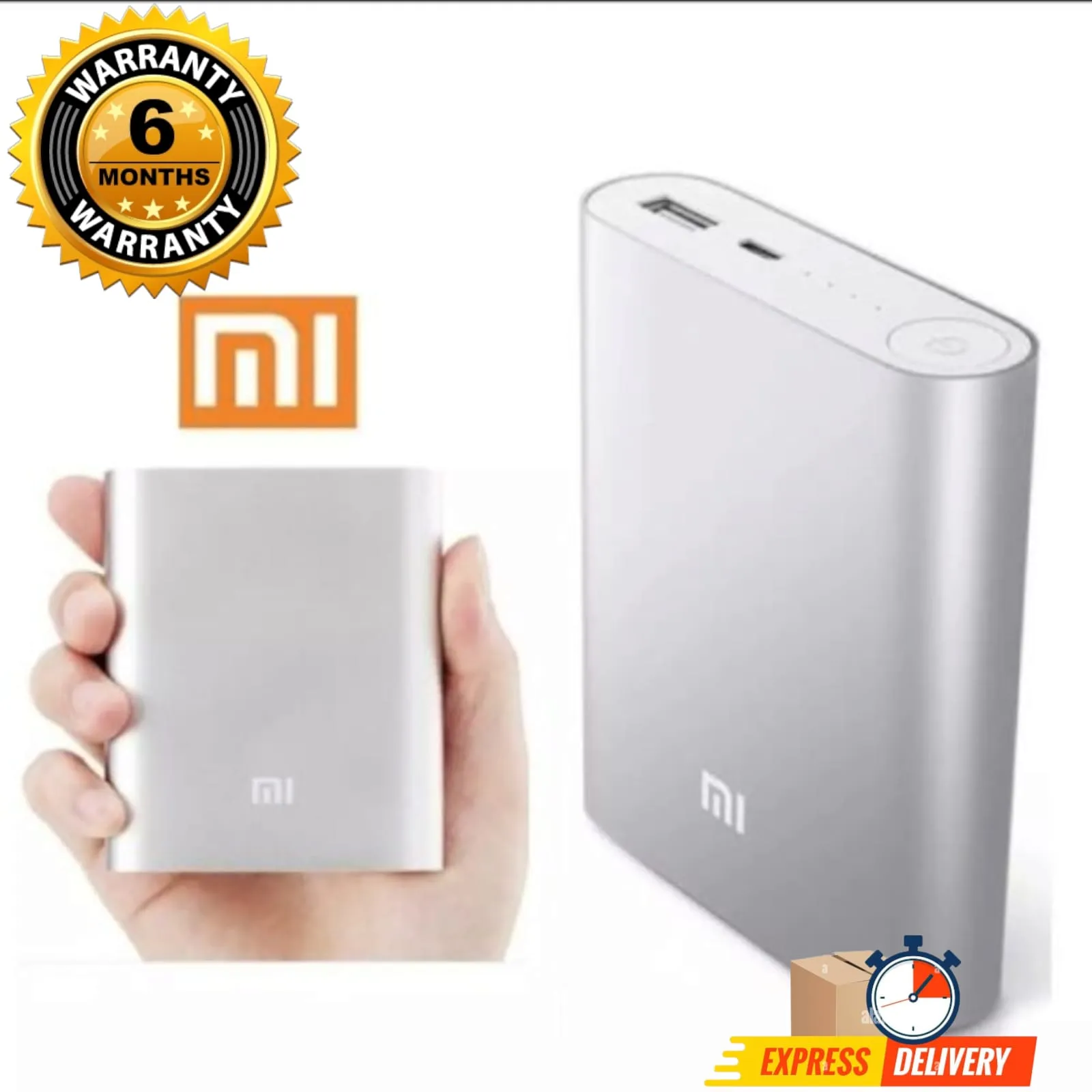 MI 10400mAh Silver Power Bank for All Mobiles