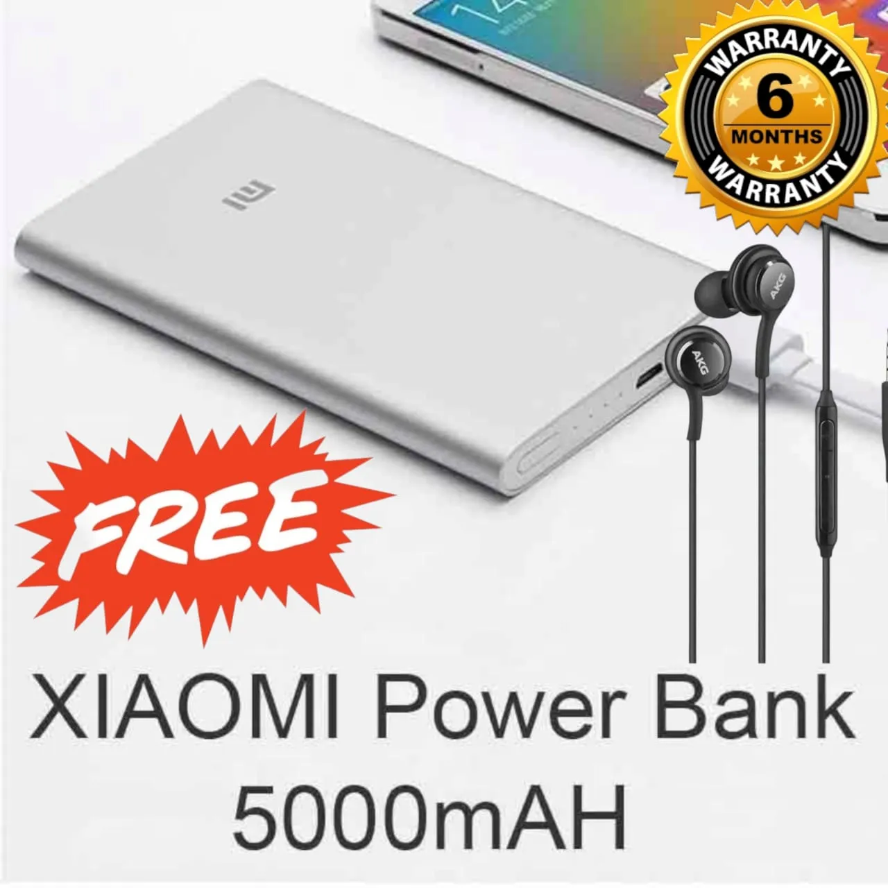 Xiaomi MI 5000mAh Power Bank Silver Fast Charging