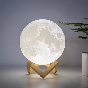 Generic Moon Lamp LED Night Light Colors w/ Wooden Stand