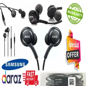 AKG Earphones Black Tangle-free Sound