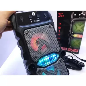 KTS KTS-1096 Twin Loudspeakers Portable Bluetooth Speaker