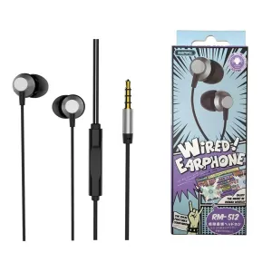 Remax RM-512 Wired Earphone Headset with HD Mic