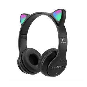 Generic P47M Cat Ear LED Light Up Wireless Headphones