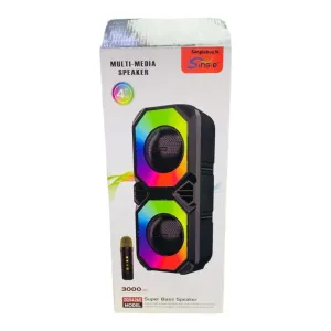 Generic ZQS4260 Dual 4-inch RGB Flame Lamp Bluetooth Speaker