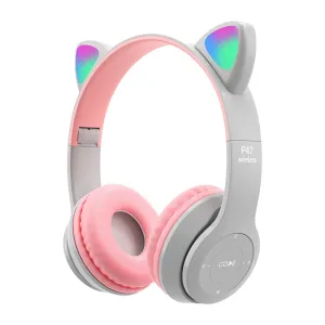 Generic P47M Cat Ear LED Bluetooth Headphones