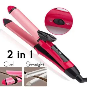 Nova 2 in 1 Hair Curler & Straightener Set