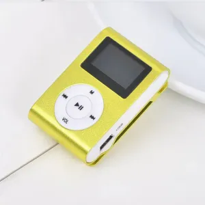 Orange Portable Mini MP3 Player with Headphone