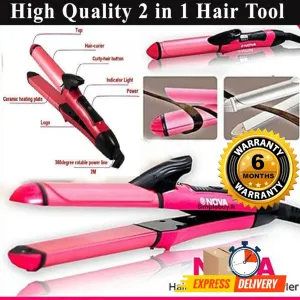 Nova 2 In 1 Hair Straightener/Curler