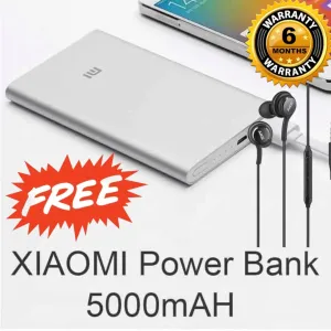 Xiaomi MI 5000mAh Power Bank Silver Fast Charging
