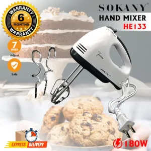 Sokany Hand Mixer 7 Speed Hand Beater 180W