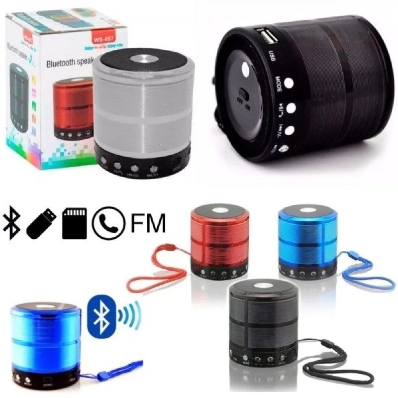 Universal WS-887 Mini Speaker Metal Bluetooth (5 Colour) - image 1
