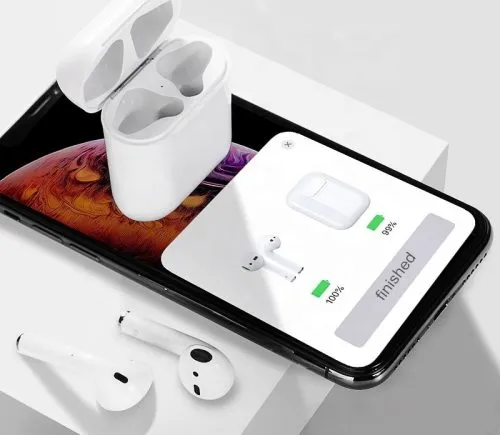 Generic White Full Set Wireless Bluetooth Earbuds - image 1