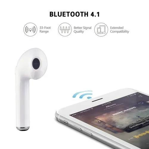 Generic i7s Bluetooth Sports Wireless Earpod with Mic - image 1