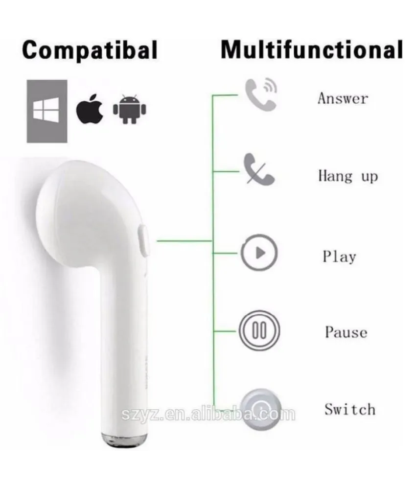 Generic i7s Bluetooth Sports Wireless Earpod with Mic - image 3
