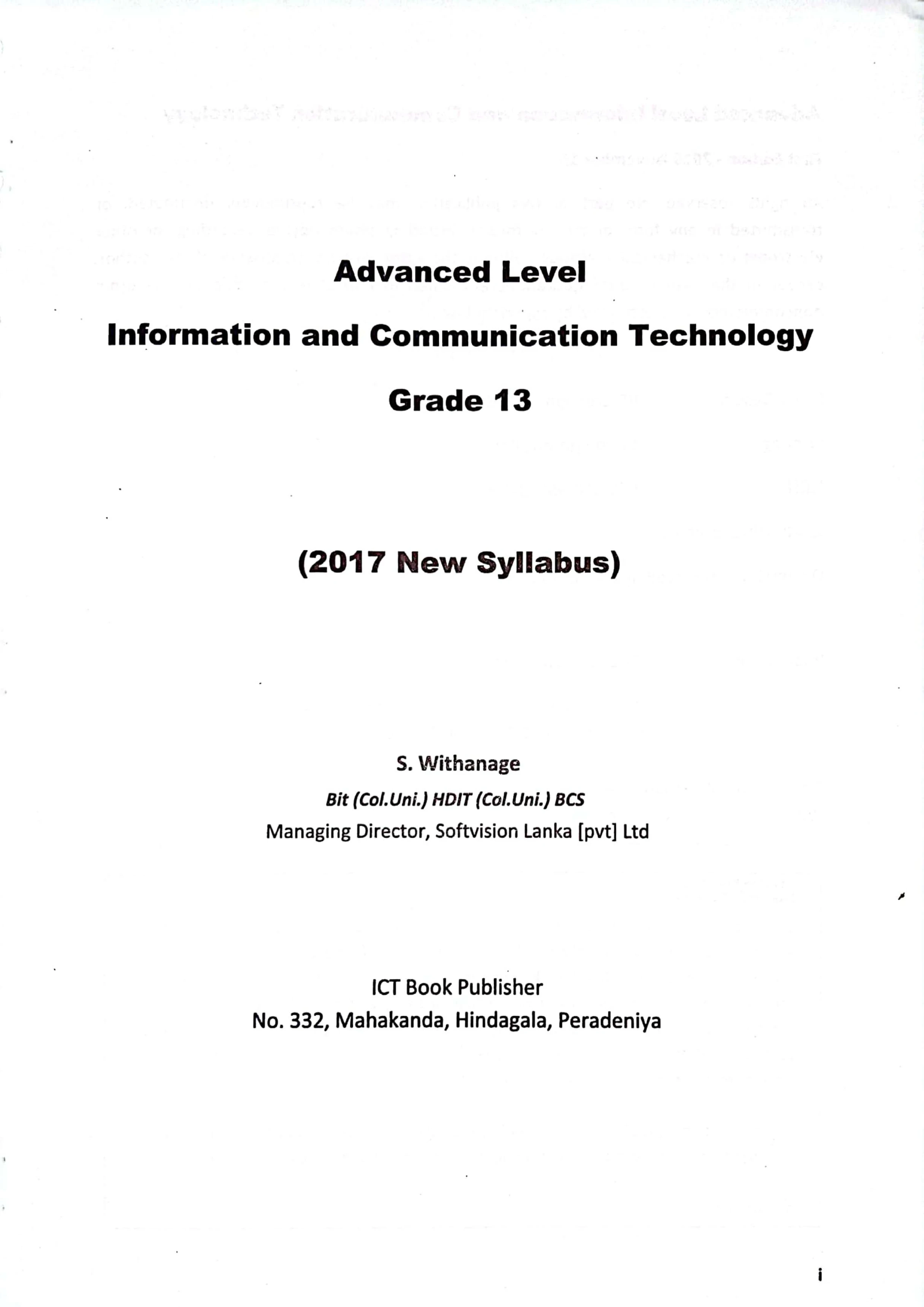 S Withange A/L ICT English Medium Grade 13 2023 - image 3