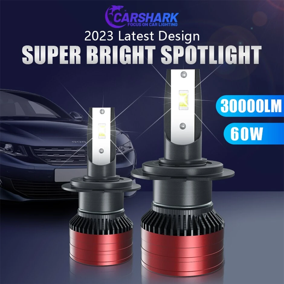 Carshark H1 H7 H8 H9 H11 HB3 9005 H4 60W Headlight Bulbs