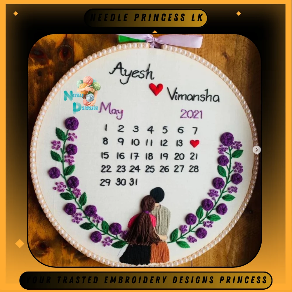 Generic Embroidered Hoops & Portraits Customized Gift - 10 Inch - image 3