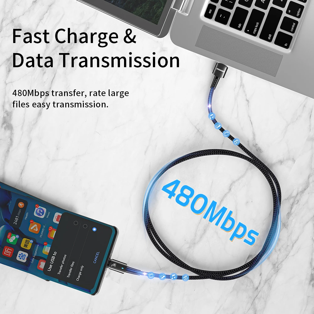 Essager 7A USB C Cable 100W Fast Charging - image 4