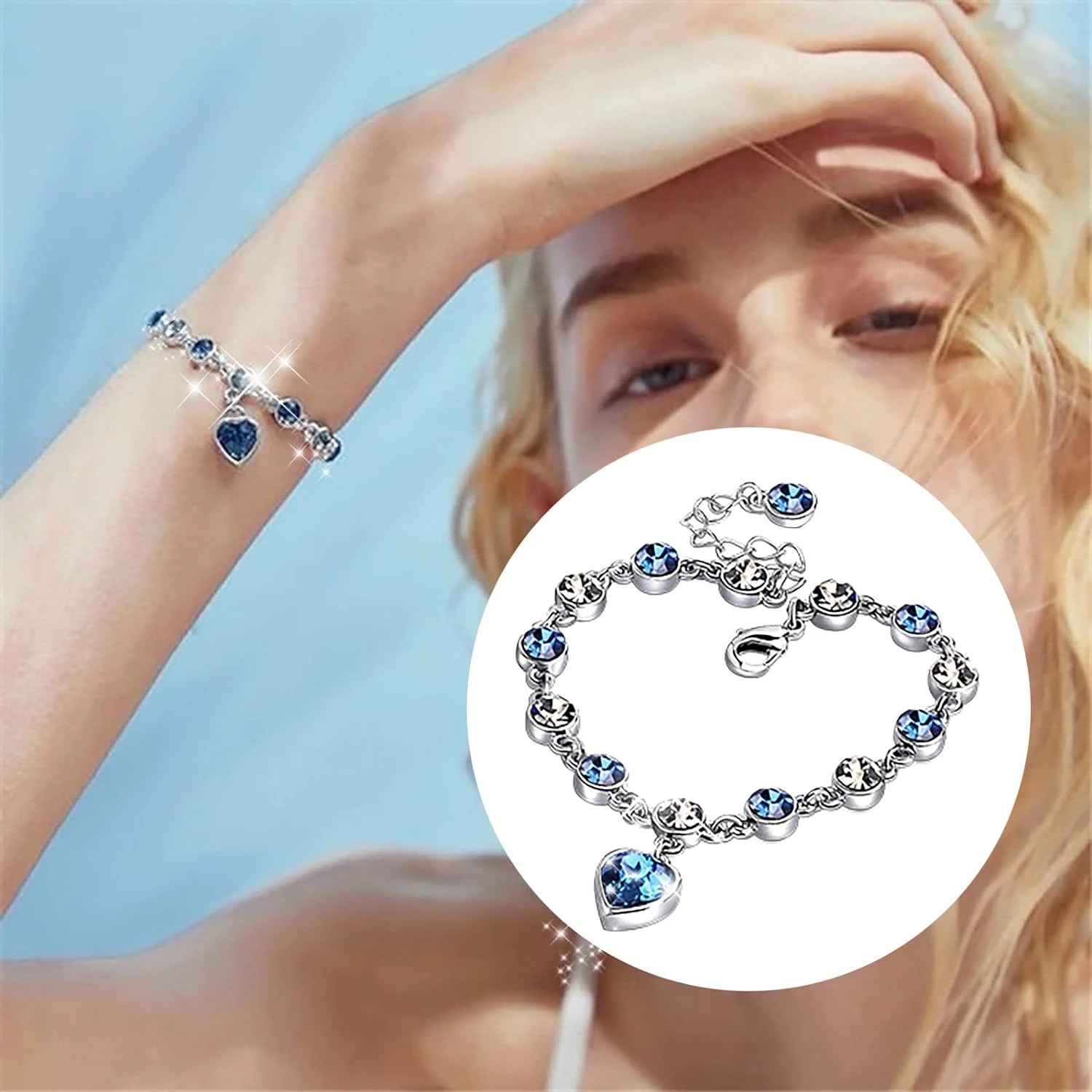 Generic Heart of Crystal Ocean Bracelet - image 6