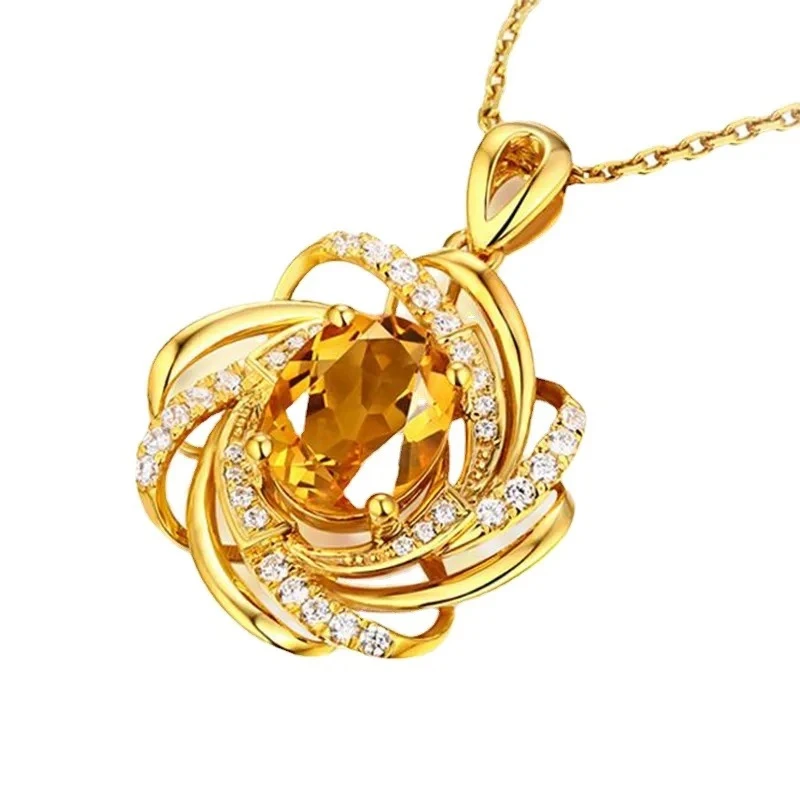 Fashion Jewelry Flower Necklace Gold/Silver plated Zircon - image 8