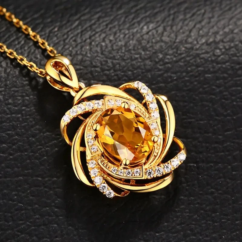 Fashion Jewelry Flower Necklace Gold/Silver plated Zircon - image 6