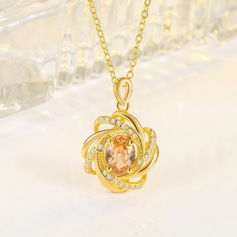Fashion Jewelry Flower Necklace Gold/Silver plated Zircon - image 11