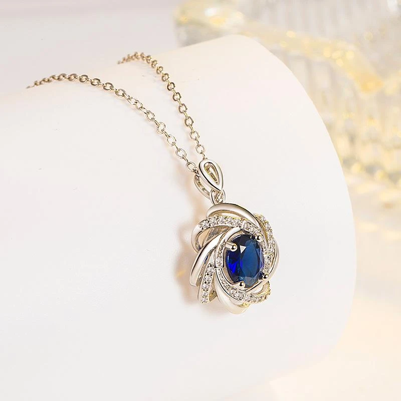 Fashion Jewelry Flower Necklace Gold/Silver plated Zircon - image 3