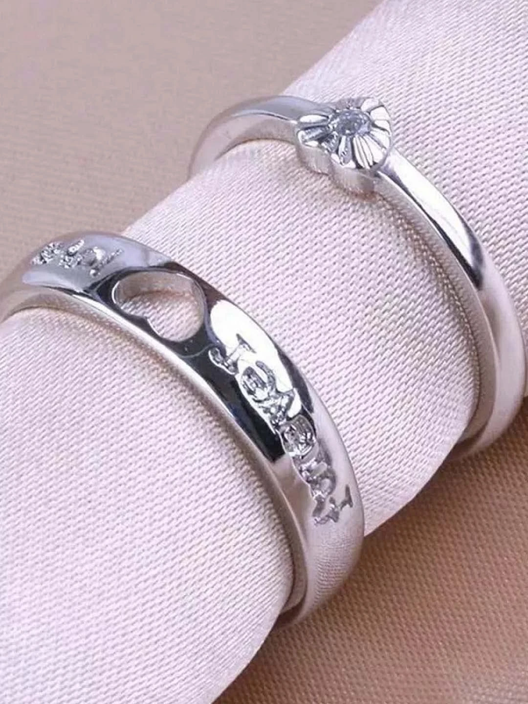 Generic Couple Rings Forever Love Heart Adjustable - image 5