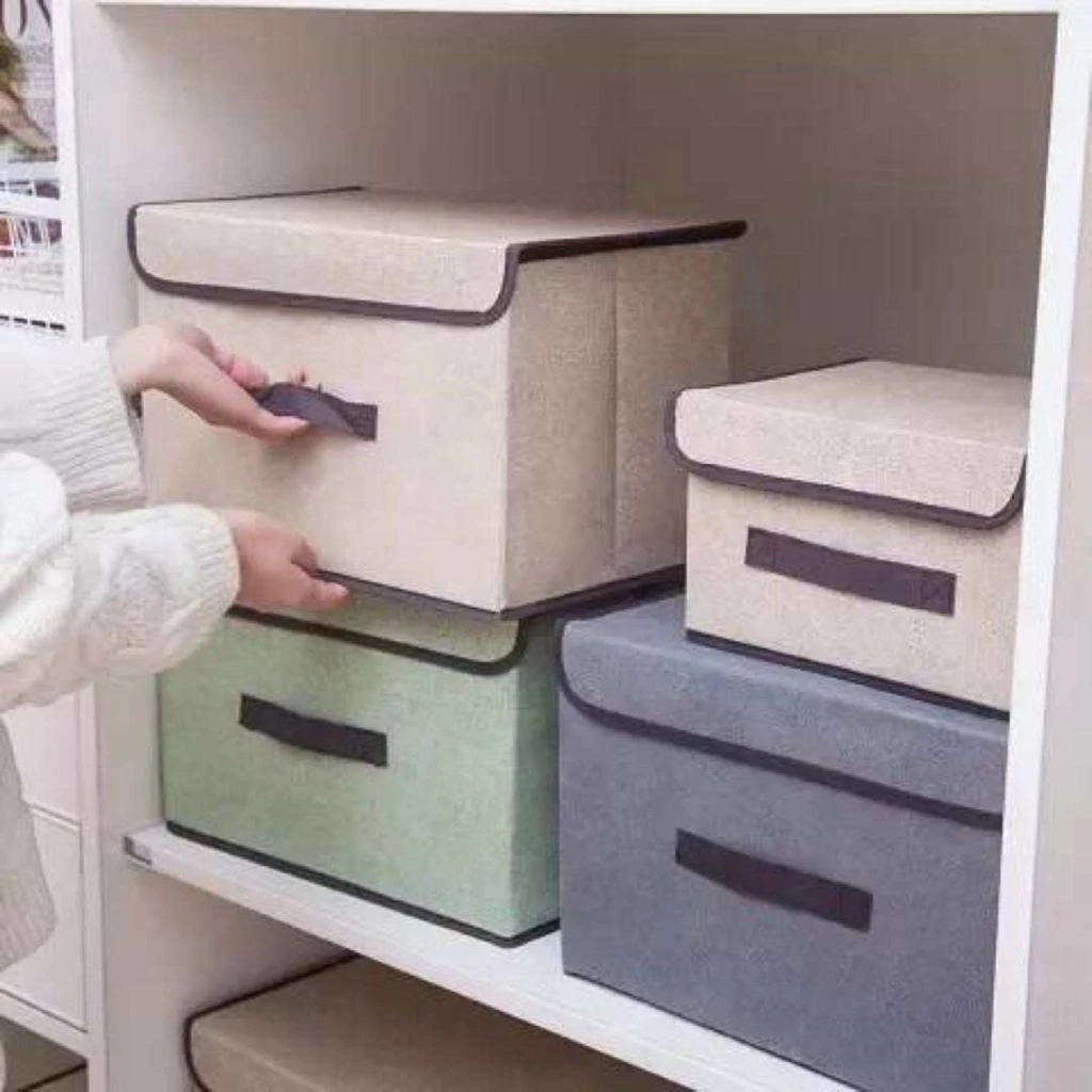 Generic Non Woven Fabric Clothes Wardrobe with Lid - image 2