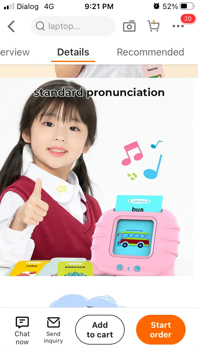 Generic Kids Education Card Insert Toy Clear Voice