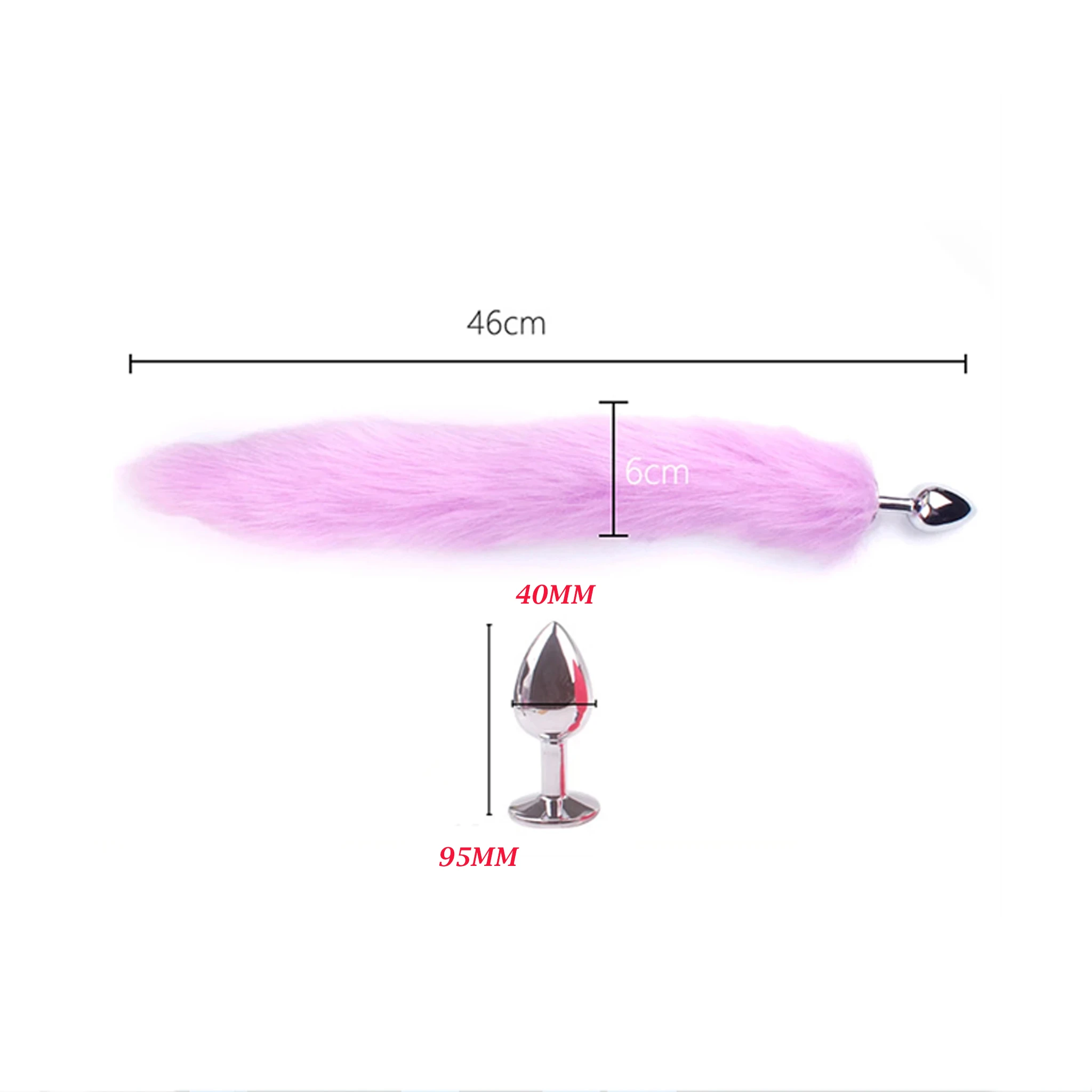 Generic Smooth Long Fox Tail Anal Plug - image 2